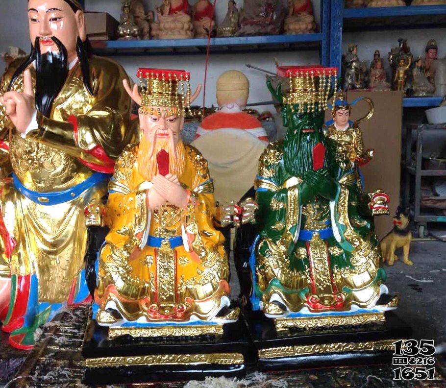 土地公雕塑-寺廟大型玻璃鋼彩繪土地公雕塑 土地公雕塑-寺廟大型玻璃鋼彩繪土地公雕塑高清圖片