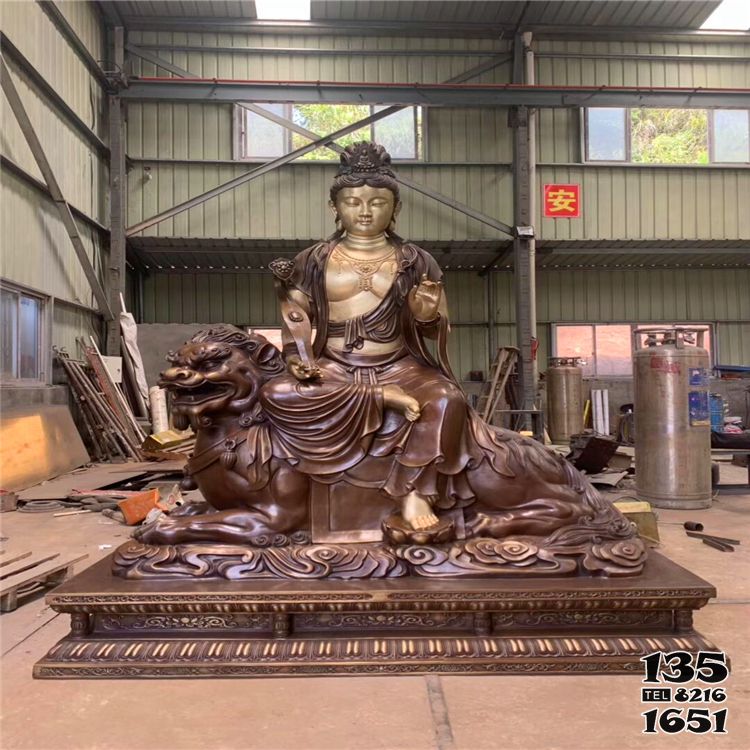 文殊普賢雕塑-寺廟不銹鋼仿銅文殊普賢雕塑 文殊普賢雕塑-寺廟不銹鋼仿銅文殊普賢雕塑高清圖片