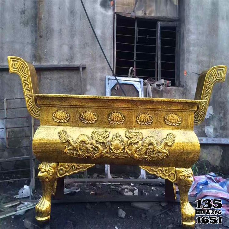 香爐雕塑-道教長形露天漆金燒香仿古鼎香爐 香爐雕塑-道教長形露天漆金燒香仿古鼎香爐