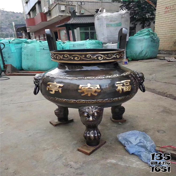 香爐雕塑-寺廟圓形仿古三足鼎祭祀擺件香爐 香爐雕塑-寺廟圓形仿古三足鼎祭祀擺件香爐