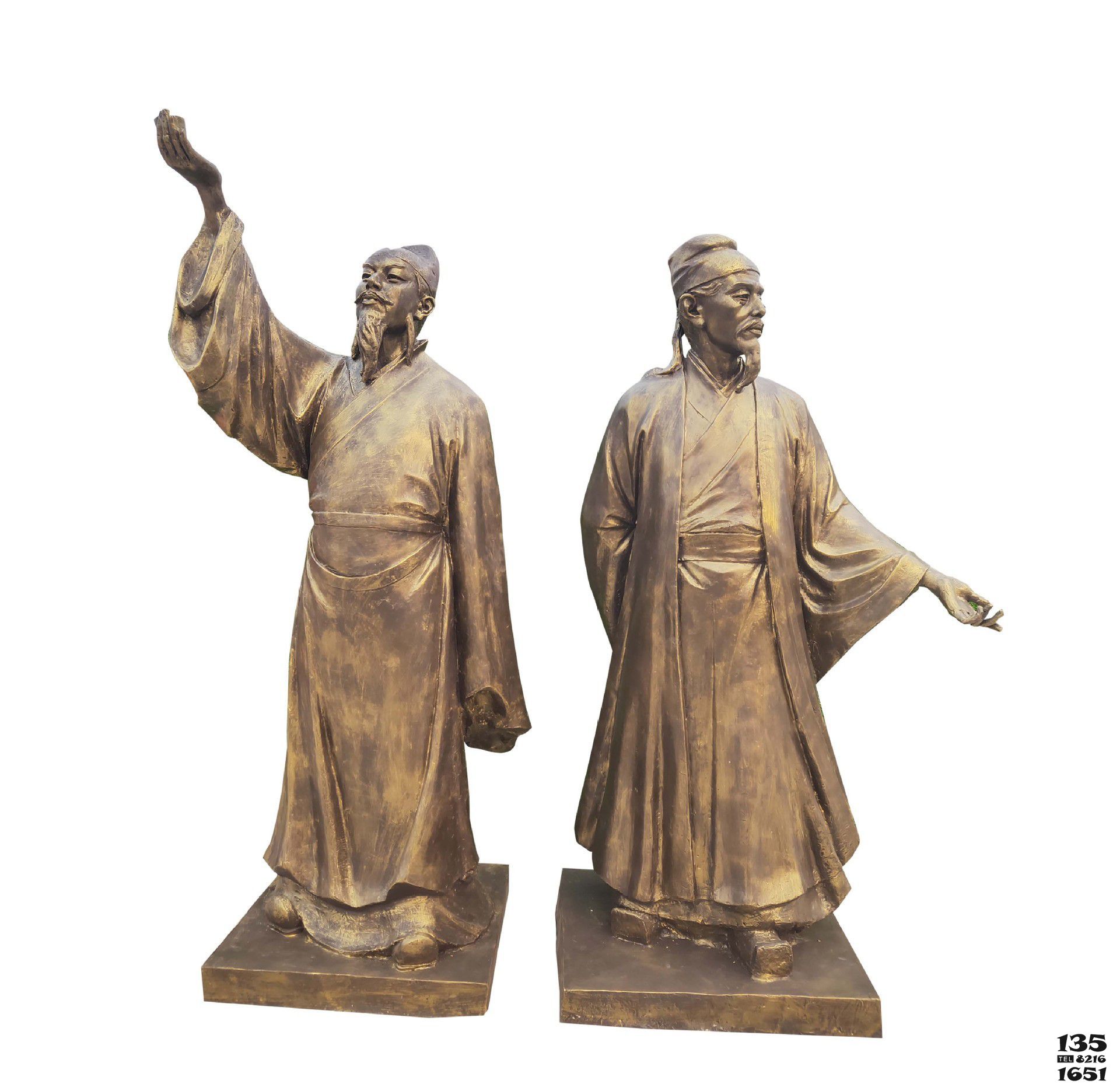 李白雕塑-城市廣場擺放漆金唐代青蓮居士李白玻璃鋼雕 李白雕塑-城市廣場擺放漆金唐代青蓮居士李白玻璃鋼雕高清圖片
