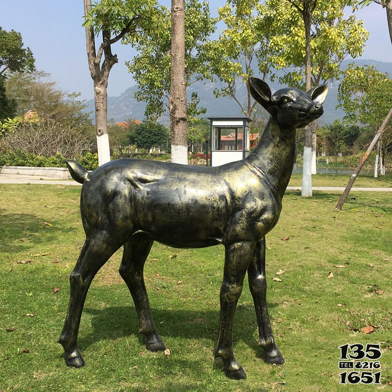 鹿雕塑-公園玻璃鋼仿銅戶外園林景觀鹿雕塑 鹿雕塑-公園玻璃鋼仿銅戶外園林景觀鹿雕塑高清圖片