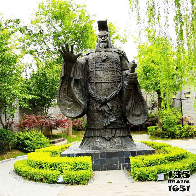 秦始皇雕塑-公園園林大型古代帝王秦始皇青雕塑 秦始皇雕塑-公園園林大型古代帝王秦始皇青雕塑高清圖片