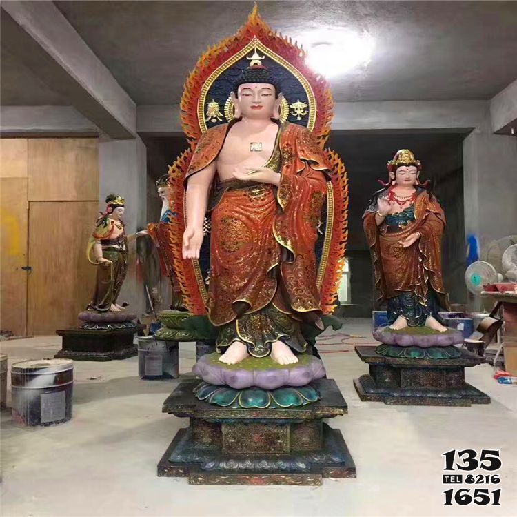 三圣雕塑-寺廟供奉神佛玻璃鋼三圣雕塑 三圣雕塑-寺廟供奉神佛玻璃鋼三圣雕塑高清圖片
