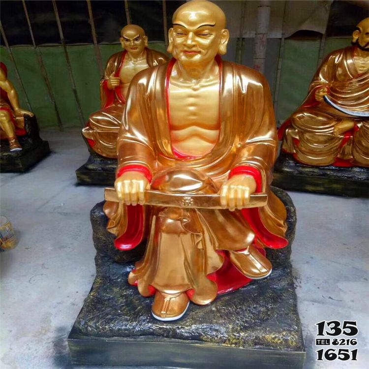 十八羅漢雕塑-玻璃鋼彩繪戶外寺廟景區十八羅漢雕塑 十八羅漢雕塑-玻璃鋼彩繪戶外寺廟景區十八羅漢雕塑高清圖片