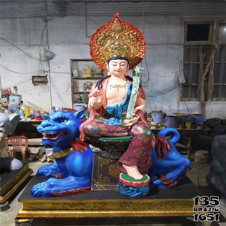 文殊普賢雕塑-玻璃鋼彩繪寺廟佛像菩薩文殊普賢雕塑 文殊普賢雕塑-玻璃鋼彩繪寺廟佛像菩薩文殊普賢雕塑高清圖片