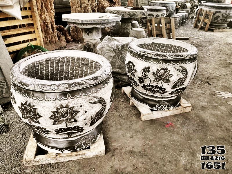 缸雕塑-仿古做舊石雕創(chuàng)意青石庭院缸雕塑 缸雕塑-仿古做舊石雕創(chuàng)意青石庭院缸雕塑高清圖片