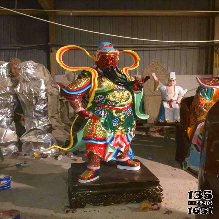 關公雕塑-玻璃鋼彩繪景區大型站立式關公雕塑 關公雕塑-玻璃鋼彩繪景區大型站立式關公雕塑高清圖片