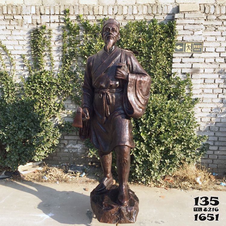 李時珍雕塑-醫院擺放中國古代十大名醫之李時珍銅雕塑 李時珍雕塑-醫院擺放中國古代十大名醫之李時珍銅雕塑