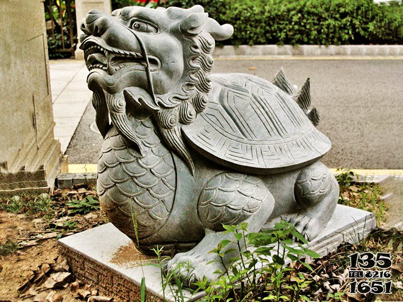 龍龜雕塑景區創意大理石石雕龍龜雕塑 龍龜雕塑景區創意大理石石雕龍龜雕塑高清圖片