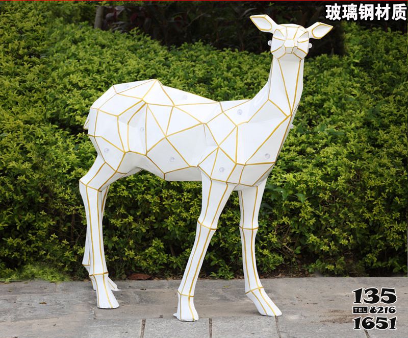 鹿雕塑-太陽能樹脂幾何戶外公園鹿雕塑 鹿雕塑-太陽能樹脂幾何戶外公園鹿雕塑高清圖片