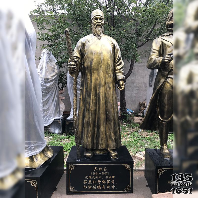 齊白石雕塑-中國現(xiàn)代中國繪畫大師玻璃鋼仿銅齊白石雕塑 齊白石雕塑-中國現(xiàn)代中國繪畫大師玻璃鋼仿銅齊白石雕塑高清圖片