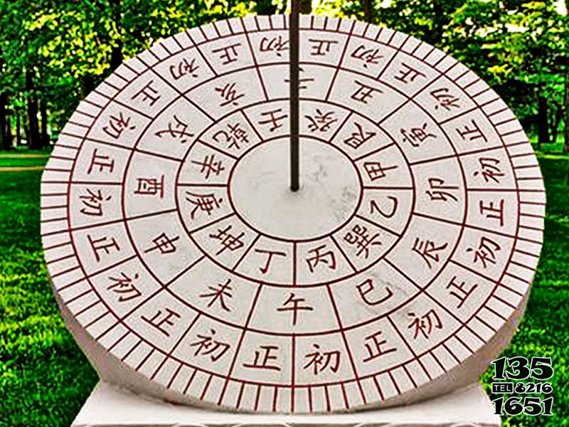 日晷雕塑-公園漢白玉石雕赤道計時器日晷雕塑 日晷雕塑-公園漢白玉石雕赤道計時器日晷雕塑高清圖片