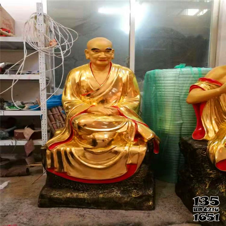 十八羅漢雕塑-景區玻璃鋼彩繪大型十八羅漢雕塑