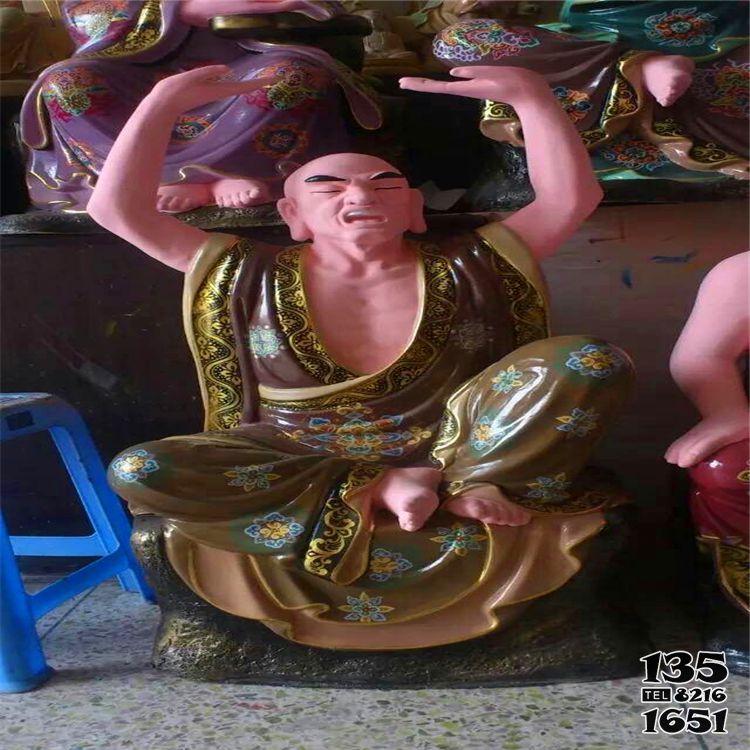 十八羅漢雕塑-樹脂彩繪戶外景區寺廟供奉佛像十八羅漢雕塑