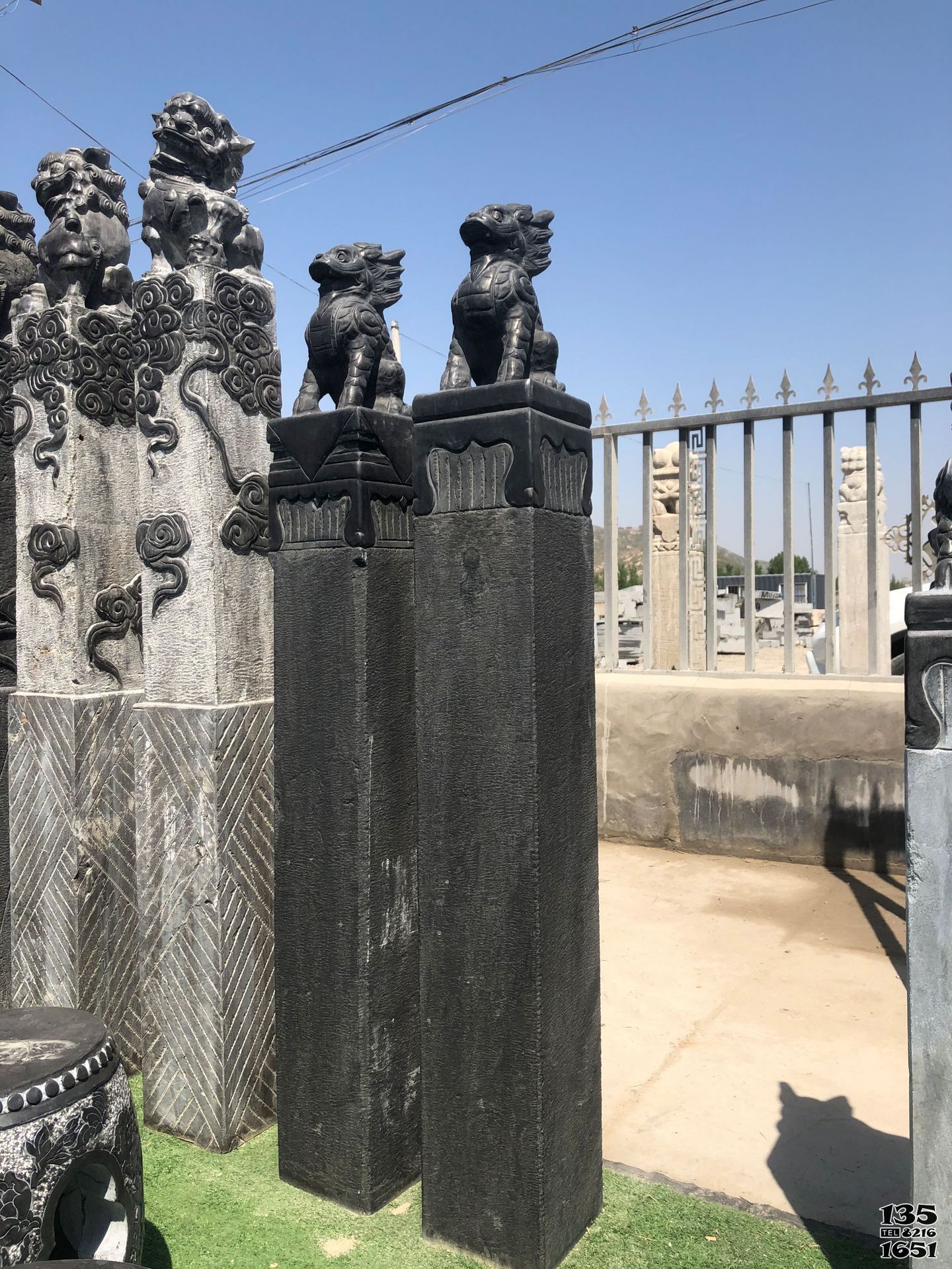 拴馬柱雕塑-招財麒麟古代園林擺放拴馬柱雕塑 拴馬柱雕塑-招財麒麟古代園林擺放拴馬柱雕塑