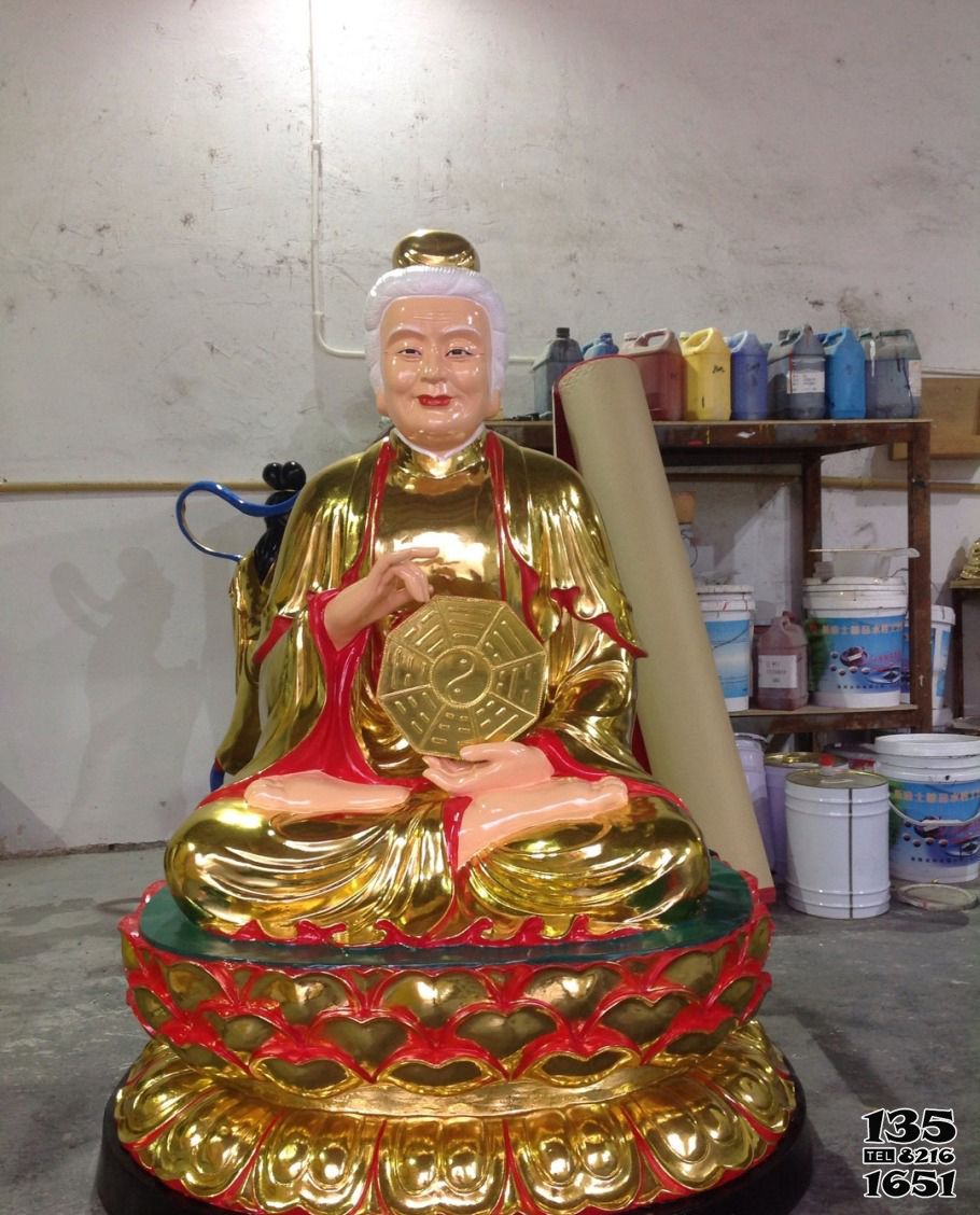 太極老母雕塑-不銹鋼噴金烤漆大型寺廟景觀太極老母雕塑 太極老母雕塑-不銹鋼噴金烤漆大型寺廟景觀太極老母雕塑