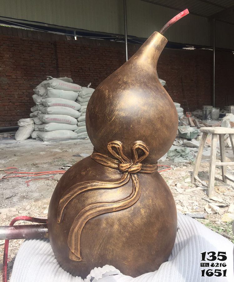 葫蘆銅雕-大型吉祥景觀葫蘆雕塑 葫蘆銅雕-大型吉祥景觀葫蘆雕塑高清圖片