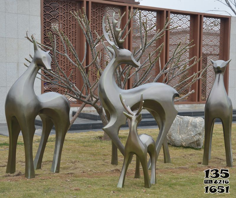 鹿雕塑-公園景區(qū)不銹鋼仿銅抽象藝術(shù)鹿雕塑 鹿雕塑-公園景區(qū)不銹鋼仿銅抽象藝術(shù)鹿雕塑