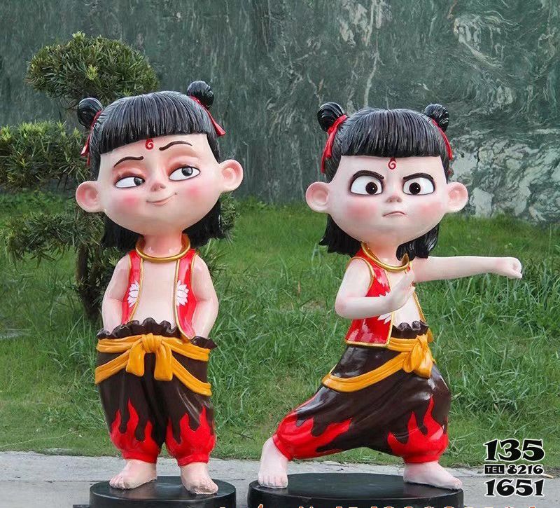 哪吒雕塑-公園兒童玻璃鋼卡通哪吒人物雕塑 哪吒雕塑-公園兒童玻璃鋼卡通哪吒人物雕塑高清圖片