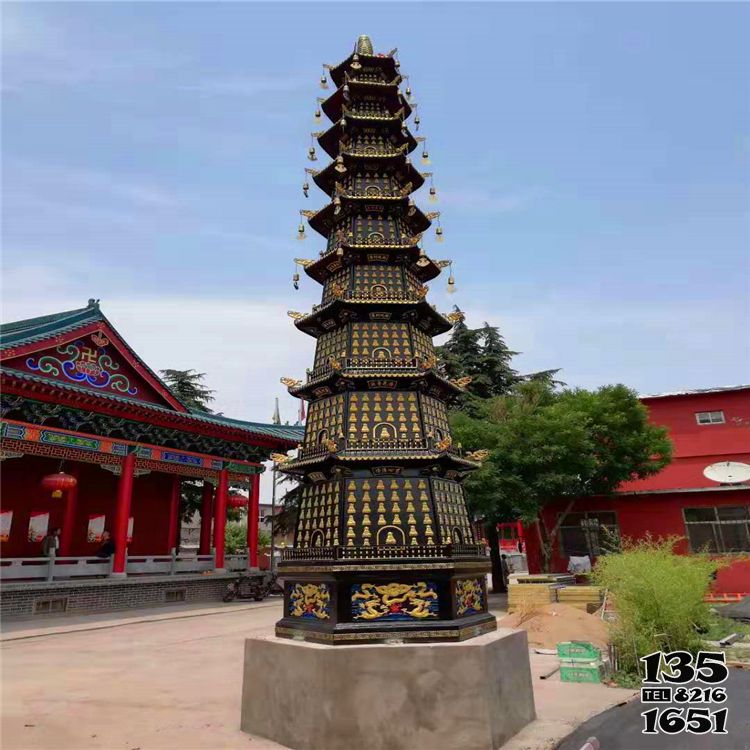 佛塔雕塑-景觀寺院擺放鑄鐵千佛塔 佛塔雕塑-景觀寺院擺放鑄鐵千佛塔高清圖片