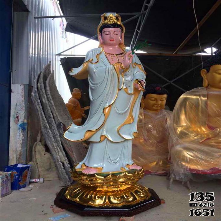 觀音菩薩雕塑-玻璃彩繪大型景觀觀音菩薩雕塑 觀音菩薩雕塑-玻璃彩繪大型景觀觀音菩薩雕塑高清圖片