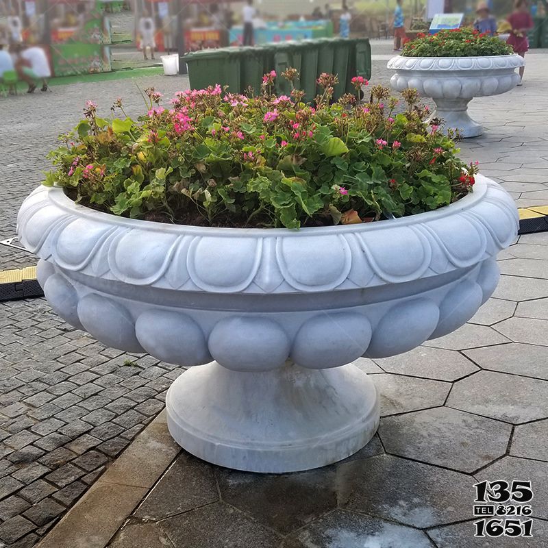 花盆雕塑-街道漢白玉歐式石雕花盆雕塑 花盆雕塑-街道漢白玉歐式石雕花盆雕塑高清圖片