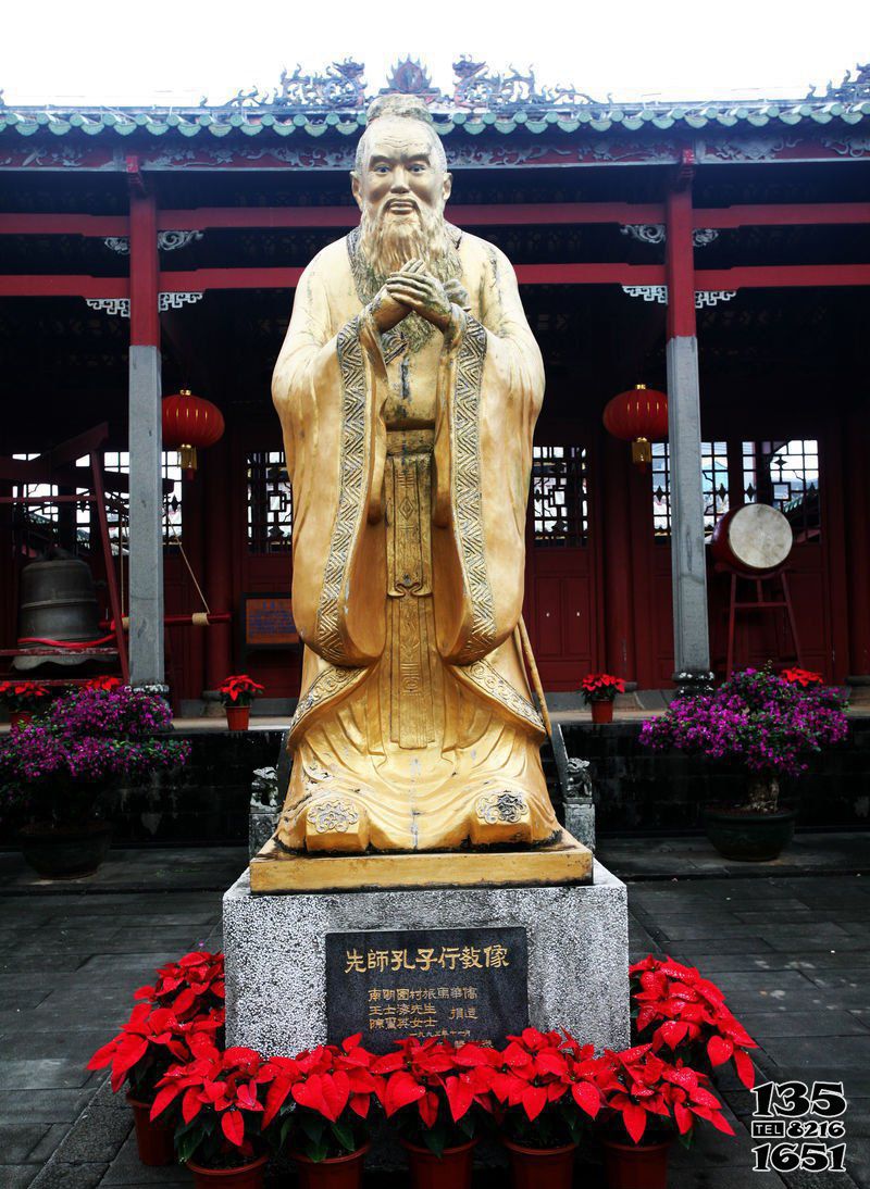 孔子雕塑-旅游景區擺放先師孔子古代人物銅雕 孔子雕塑-旅游景區擺放先師孔子古代人物銅雕高清圖片