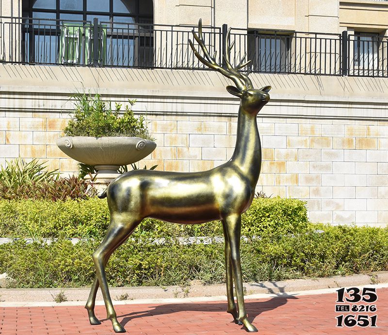 鹿雕塑-公園不銹鋼仿銅鏡面鹿雕塑 鹿雕塑-公園不銹鋼仿銅鏡面鹿雕塑