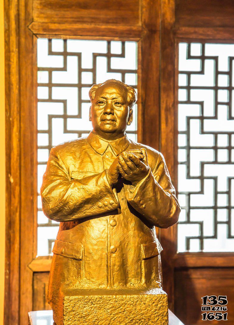 毛澤東雕塑-景區銅雕噴金偉大領袖毛澤東雕塑 毛澤東雕塑-景區銅雕噴金偉大領袖毛澤東雕塑高清圖片