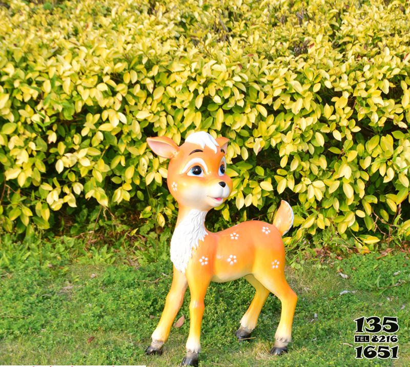 梅花鹿雕塑-動物園景區玻璃鋼彩繪梅花鹿雕塑 梅花鹿雕塑-動物園景區玻璃鋼彩繪梅花鹿雕塑高清圖片
