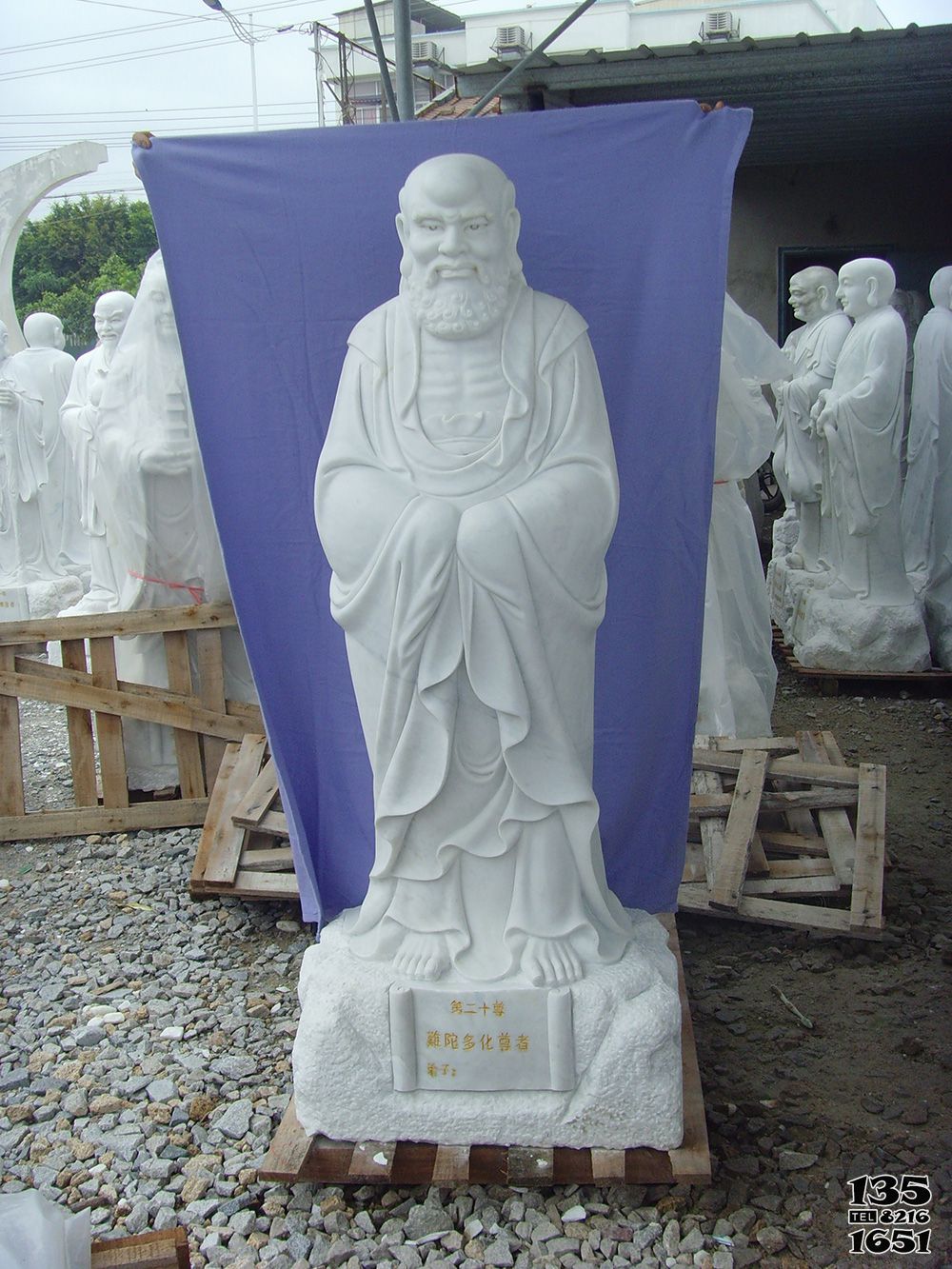十八羅漢雕塑-廟宇漢白玉石雕十八羅漢雕塑 十八羅漢雕塑-廟宇漢白玉石雕十八羅漢雕塑高清圖片