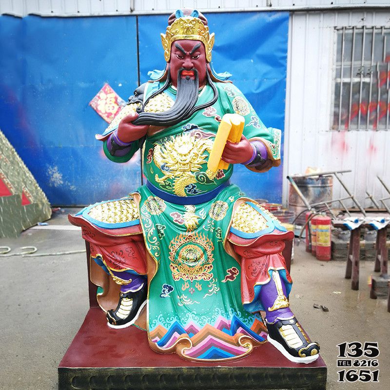 關公雕塑-玻璃鋼彩繪大型景觀景區寺廟關公雕塑 關公雕塑-玻璃鋼彩繪大型景觀景區寺廟關公雕塑高清圖片