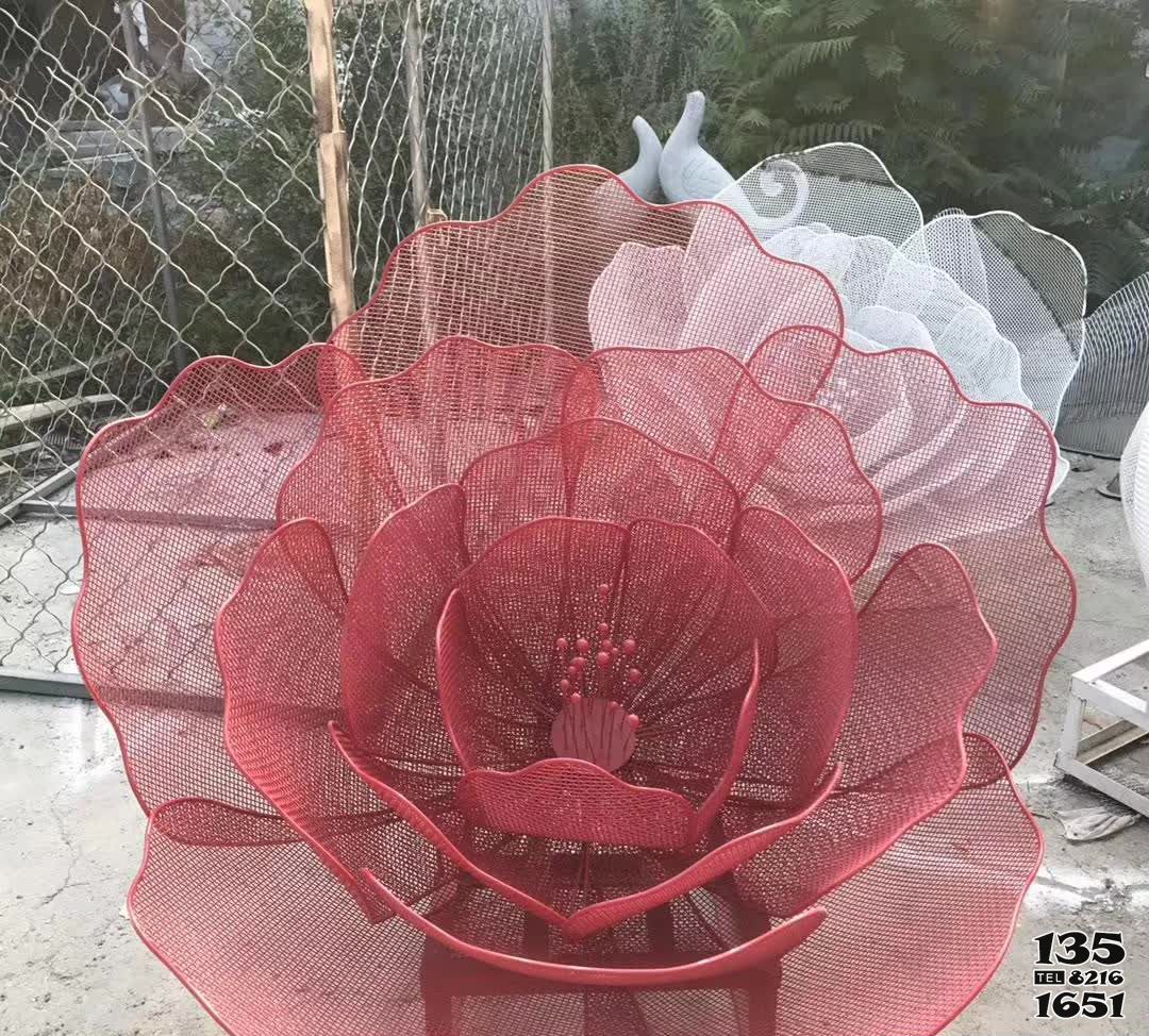 花朵雕塑-不銹鋼仿真鐵藝透明花朵雕塑 花朵雕塑-不銹鋼仿真鐵藝透明花朵雕塑高清圖片