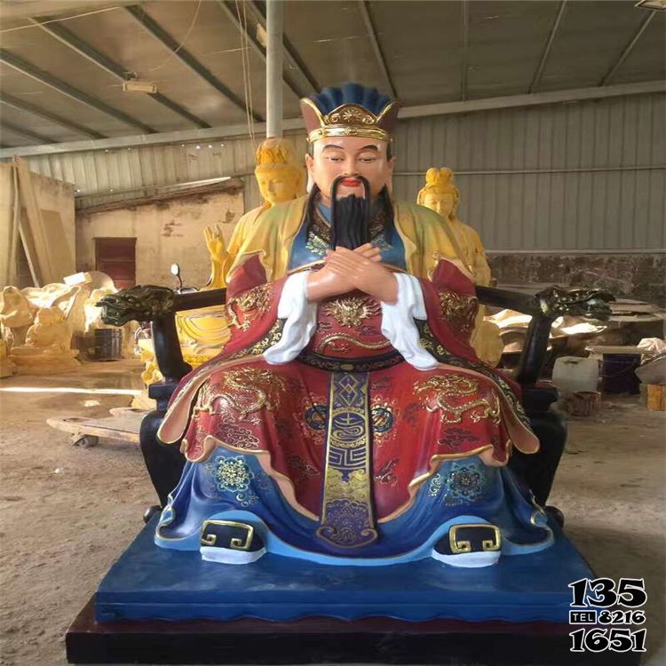 三官雕塑-大型玻璃鋼樹脂彩繪寺廟供奉三官雕塑 三官雕塑-大型玻璃鋼樹脂彩繪寺廟供奉三官雕塑高清圖片