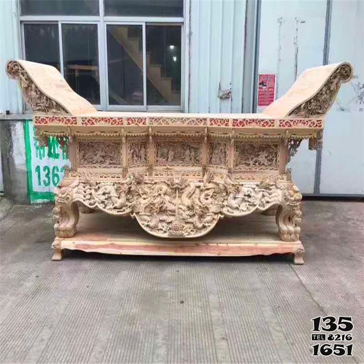 供桌雕塑-大型原色香樟木木雕園林寺院擺放供桌 供桌雕塑-大型原色香樟木木雕園林寺院擺放供桌