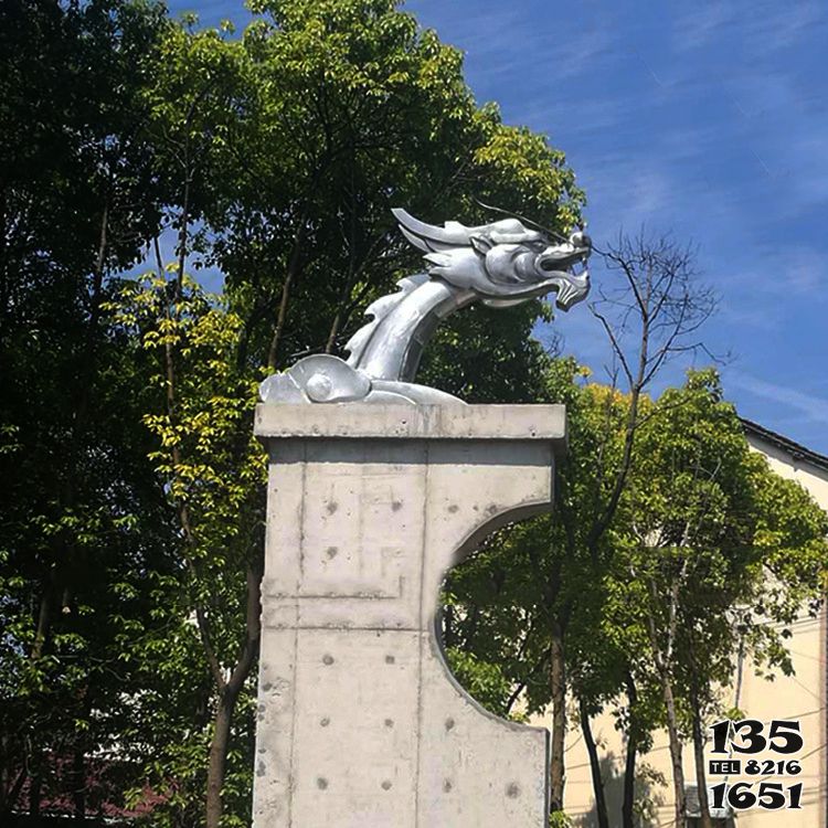 龍雕塑-庭院別墅創意不銹鋼抽象龍龍雕塑 龍雕塑-庭院別墅創意不銹鋼抽象龍龍雕塑高清圖片