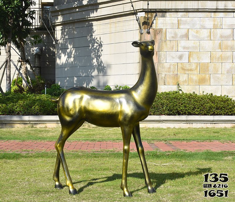 鹿雕塑-公園別墅不銹鋼仿銅鹿雕塑 鹿雕塑-公園別墅不銹鋼仿銅鹿雕塑高清圖片