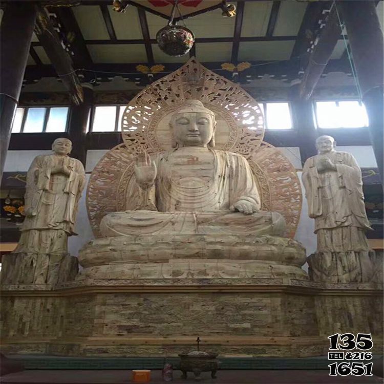 三寶佛雕塑-寺廟大型神佛景觀大理石石雕三寶佛雕塑 三寶佛雕塑-寺廟大型神佛景觀大理石石雕三寶佛雕塑高清圖片