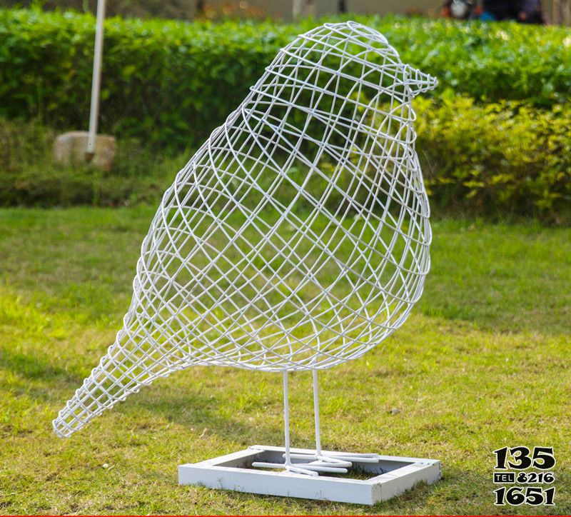 小鳥雕塑-公園不銹鋼鏤空創意戶外大型小鳥雕塑 小鳥雕塑-公園不銹鋼鏤空創意戶外大型小鳥雕塑高清圖片