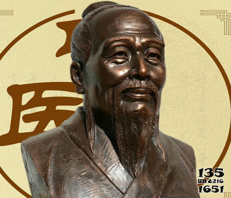 扁鵲雕塑-半身像銅雕浮雕扁鵲雕塑 扁鵲雕塑-半身像銅雕浮雕扁鵲雕塑高清圖片