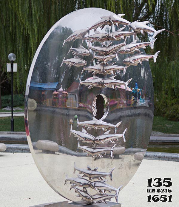 魚雕塑-公園創意鏡面不銹鋼魚雕塑 魚雕塑-公園創意鏡面不銹鋼魚雕塑高清圖片