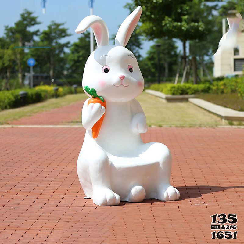 座椅雕塑-大型戶外幼兒園擺件卡通兔子玻璃鋼商場動物休閑座椅 座椅雕塑-大型戶外幼兒園擺件卡通兔子玻璃鋼商場動物休閑座椅高清圖片