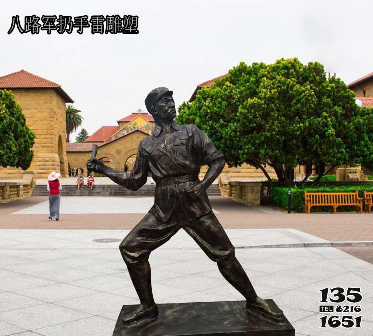 八路軍雕塑-玻璃鋼園林戶外扔手雷的八路軍雕塑 八路軍雕塑-玻璃鋼園林戶外扔手雷的八路軍雕塑高清圖片