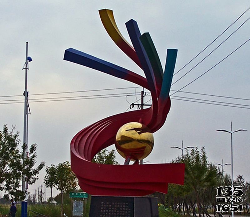 彩帶雕塑-街道城市大型環(huán)球不銹鋼彩繪彩帶雕塑 彩帶雕塑-街道城市大型環(huán)球不銹鋼彩繪彩帶雕塑高清圖片