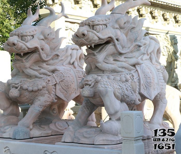 麒麟雕塑-大理石石雕戶外景區大型神獸麒麟雕塑 麒麟雕塑-大理石石雕戶外景區大型神獸麒麟雕塑高清圖片