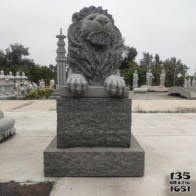 獅子雕塑-公園廣場大理石石雕大型仿真動物臥著的獅子雕塑 獅子雕塑-公園廣場大理石石雕大型仿真動物臥著的獅子雕塑高清圖片