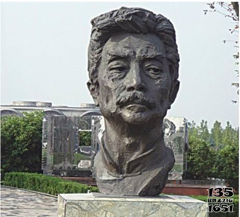 魯迅雕塑-校園頭像不銹鋼仿銅魯迅雕塑 魯迅雕塑-校園頭像不銹鋼仿銅魯迅雕塑高清圖片