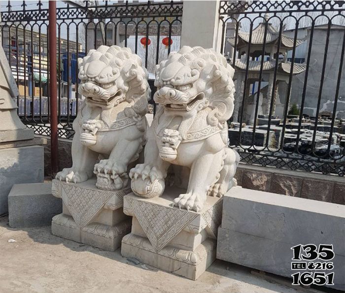 獅子雕塑-公園創意大理石石雕獅子雕塑 獅子雕塑-公園創意大理石石雕獅子雕塑高清圖片