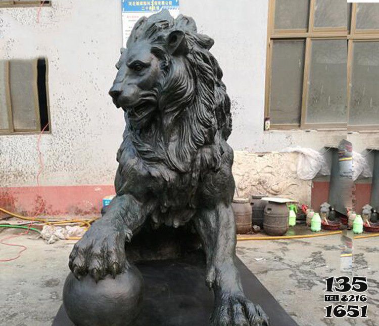 獅子雕塑-戶外景區不銹鋼仿銅石雕獅子雕塑 獅子雕塑-戶外景區不銹鋼仿銅石雕獅子雕塑高清圖片